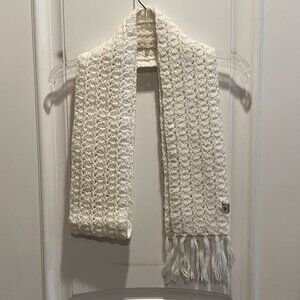 Women's Cream, Roxy, knittted scarf